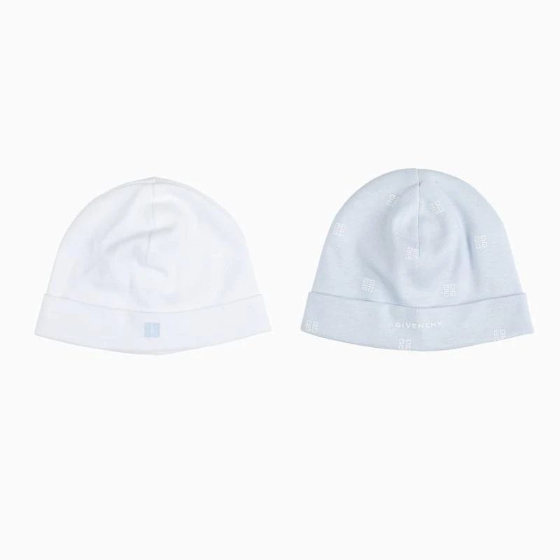 商品Givenchy|Set of two white/light blue cotton hats,价格¥722,第1张图片