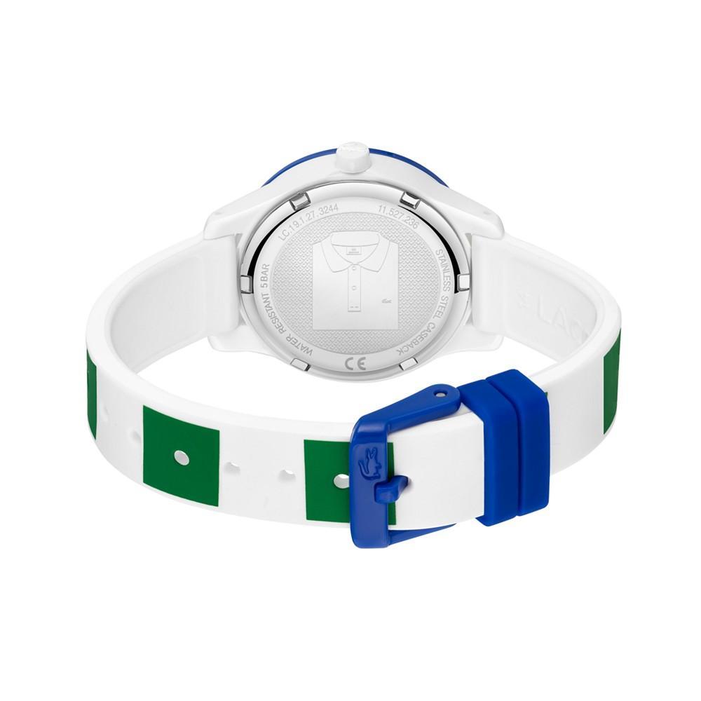 商品Lacoste|Kids' 12.12 White & Green Silicone Strap Watch 32mm,价格¥367,第5张图片详细描述