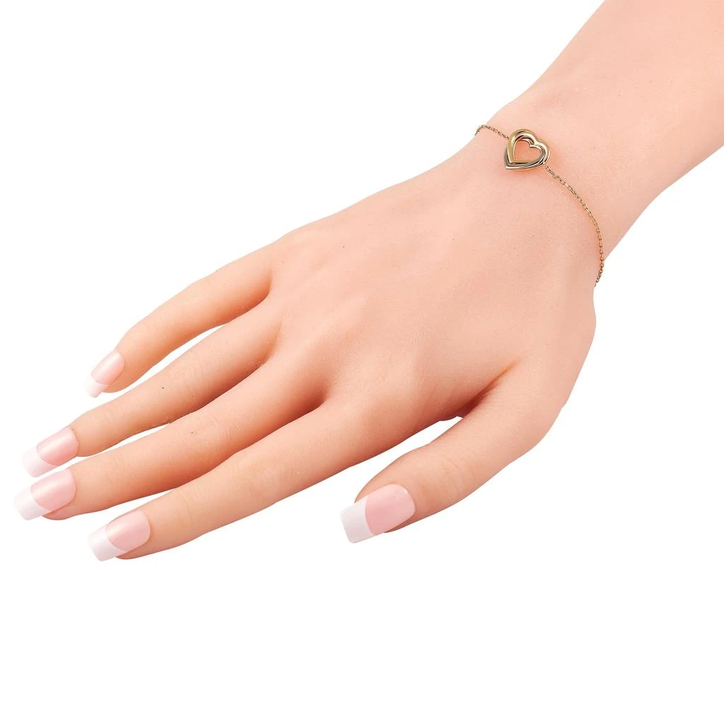 商品[二手商品] Cartier|Cartier Trinity 18K White, Rose and Yellow Gold Heart Bracelet,价格¥10369,第2张图片详细描述