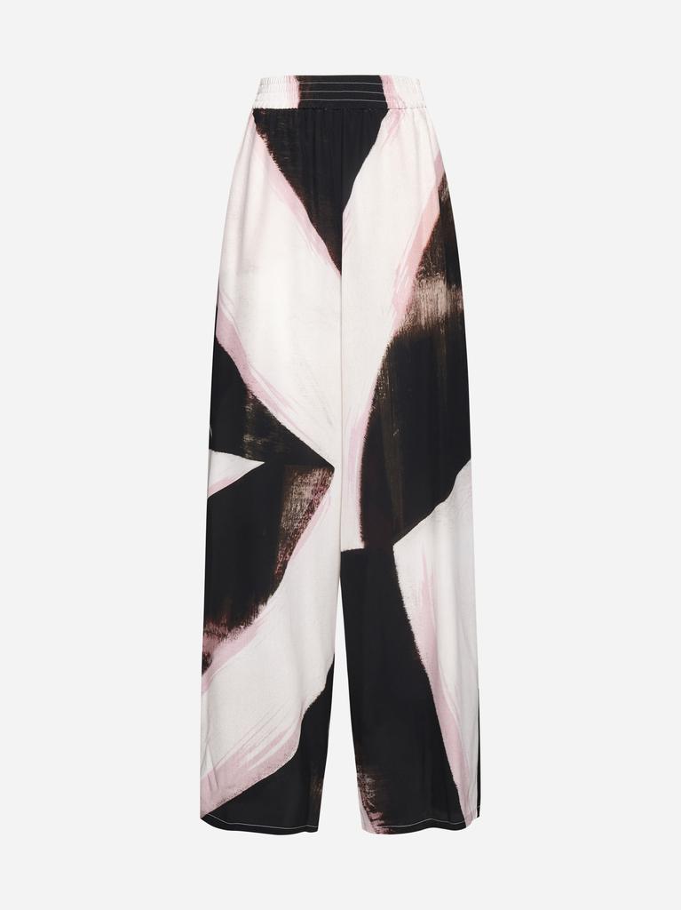 Print silk pajama pants商品第1张图片规格展示