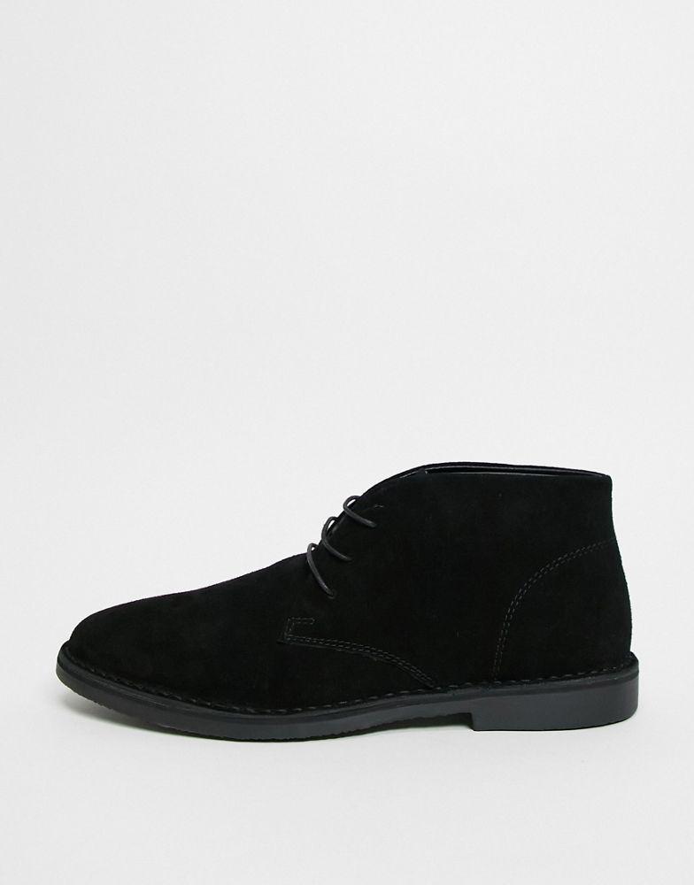 ASOS DESIGN desert boots in black suede商品第2张图片规格展示