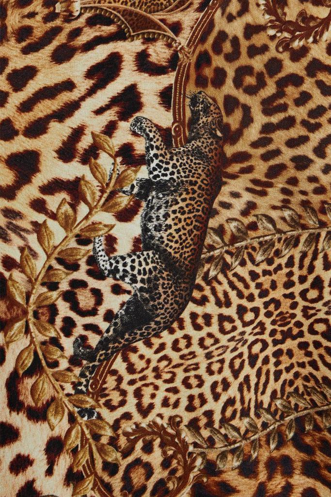 Crystal-embellished printed silk wide-leg jumpsuit商品第2张图片规格展示