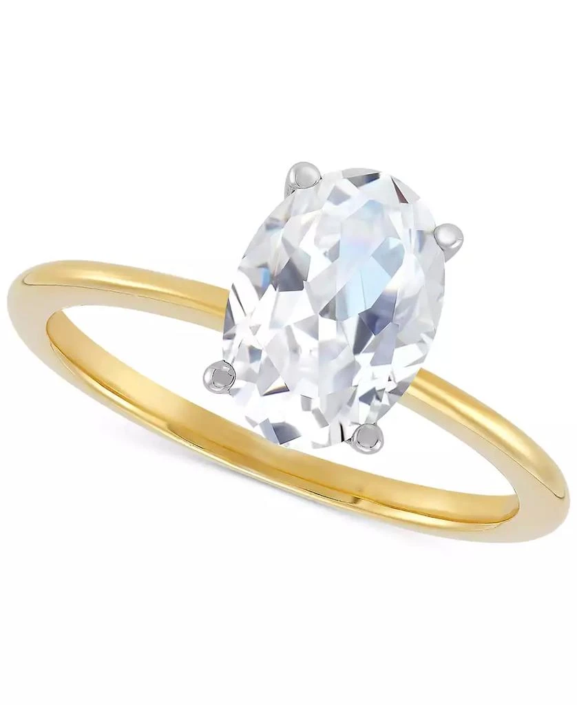 商品Grown With Love|IGI Certified Lab Grown Diamond Oval Solitaire Engagement Ring (2 ct. t.w.) in 14k Gold,价格¥15625,第1张图片