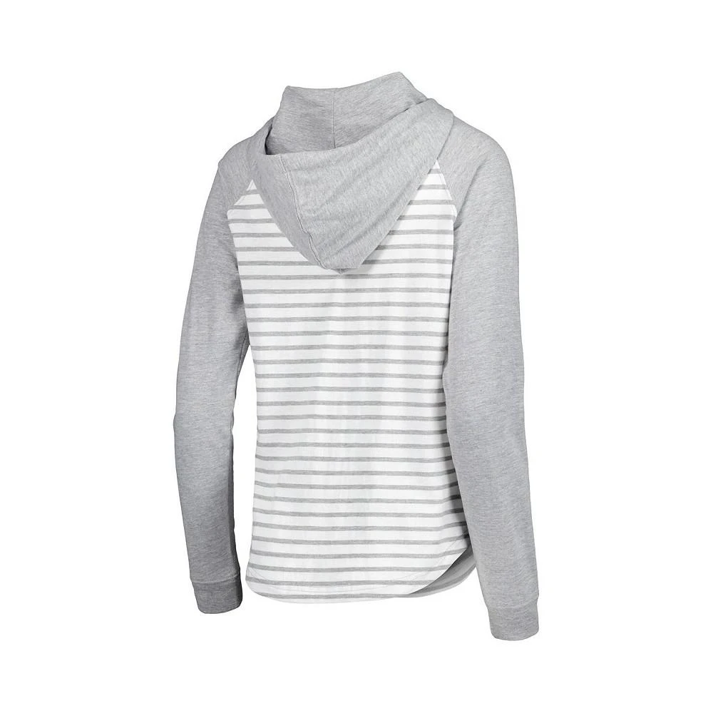 商品Colosseum|Women's Heathered Gray, White Iowa Hawkeyes Gloria Raglan Long Sleeve Hoodie T-shirt,价格¥338,第2张图片详细描述