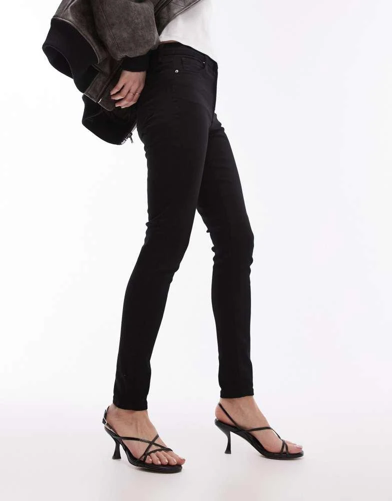 商品Topshop|Topshop high rise Jamie jeans in pure black,价格¥340,第2张图片详细描述