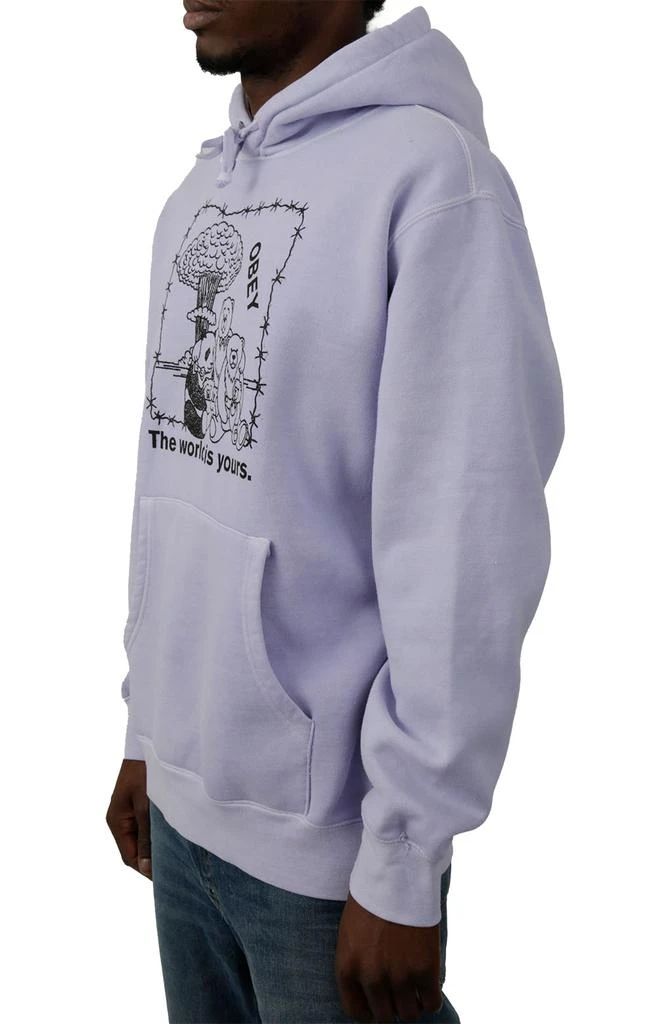 商品Obey|Obey The World Is Yours Pullover Hoodie - Pigment Purist Lilac ,价格¥297,第2张图片详细描述