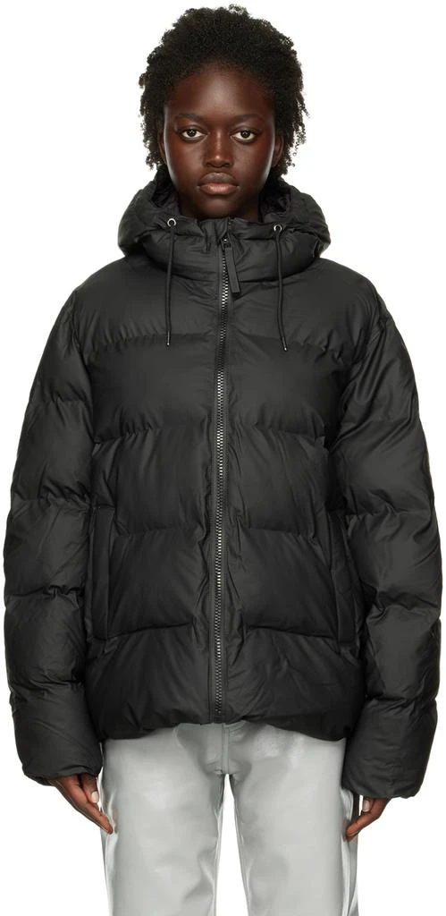 商品RAINS|Black Puffer Down Jacket,价格¥1380,第1张图片