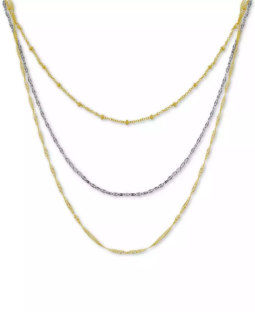 商品Essentials|Silver Plated Multi-Chain 18" Layered Statement Necklace,价格¥372,第1张图片