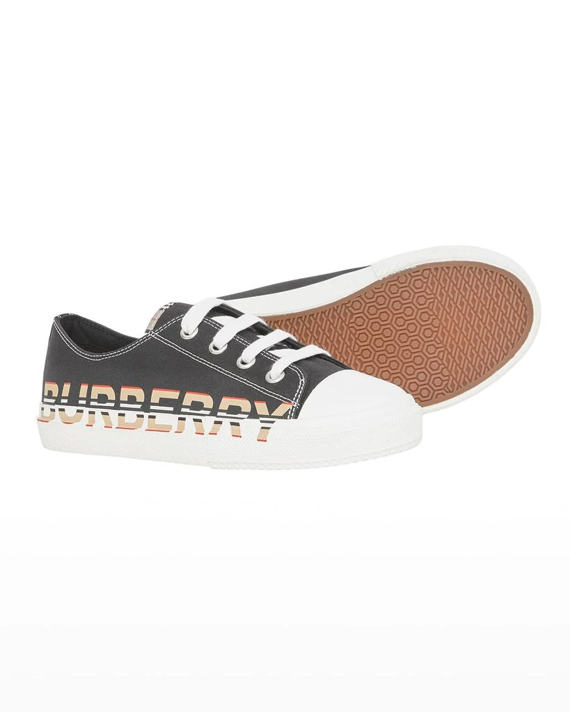 商品Burberry|Kid's Larkhall Icon Stripe Logo Low-Top Sneakers, Toddler/Kids,价格¥990,第3张图片详细描述