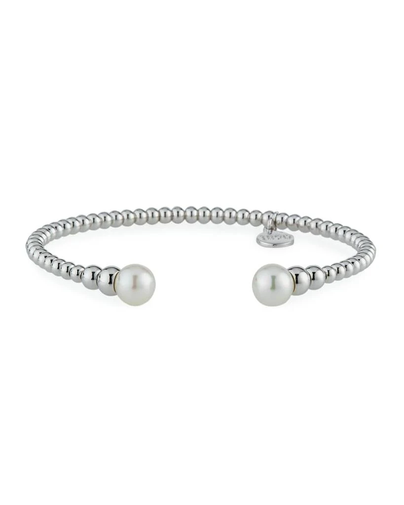 商品Majorica|Rhodium-Plated Bangle with Logo Charm, 2"Dia,价格¥620,第5张图片详细描述