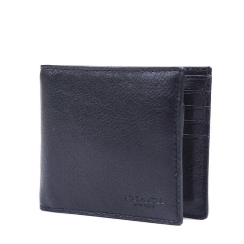 COACH 奥莱款迷你男士PVC短款钱包 F74991BLK 商品