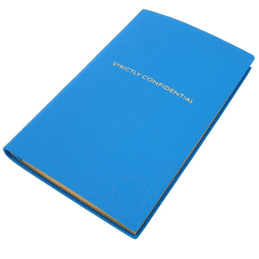 商品SMYTHSON|Strictly Confidential Cross-grain Leather Notebook In Azure,价格¥374,第3张图片详细描述