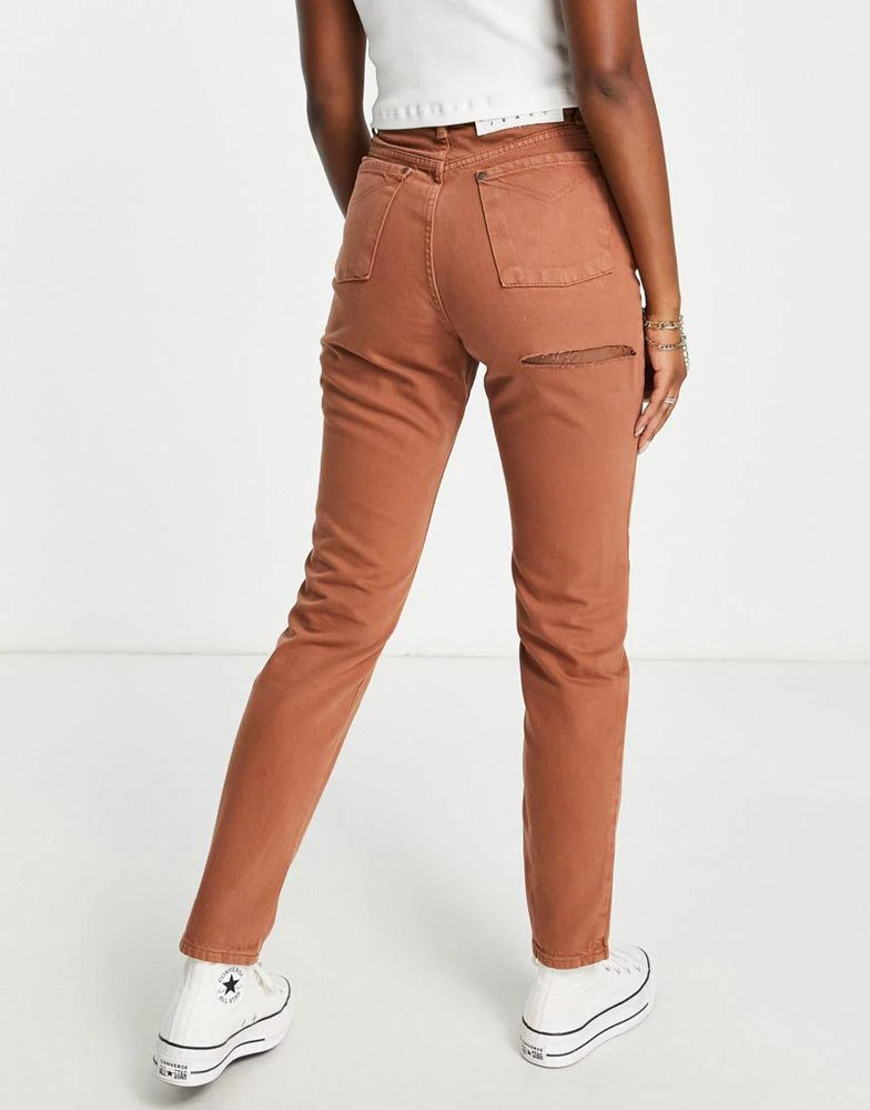 商品The Ragged Priest|The Ragged Priest high waisted mom jeans in brown,价格¥79,第2张图片详细描述