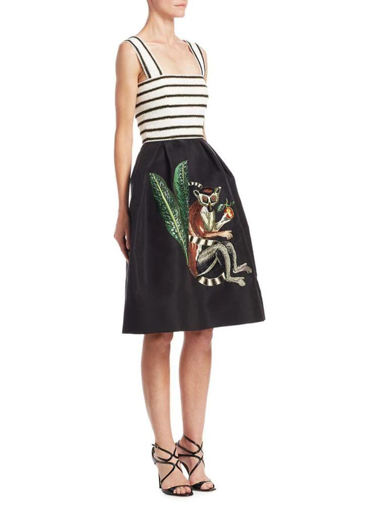 商品Oscar de la Renta|Striped Silk Dress,价格¥12850,第1张图片