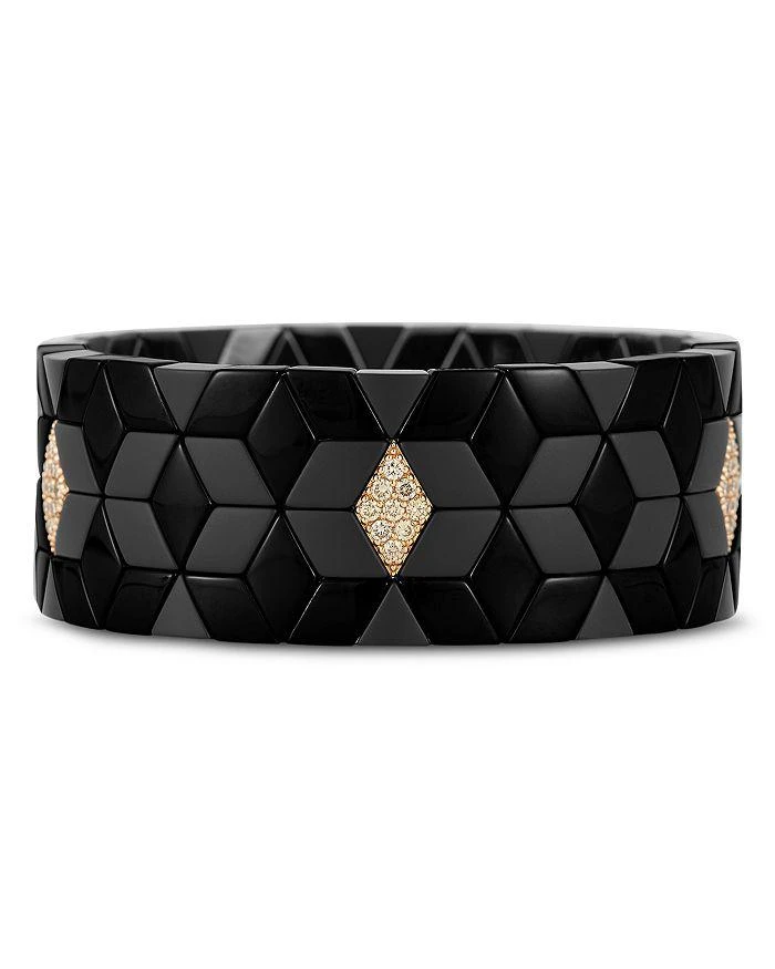 商品Roberto Demeglio|18K Rose Gold Black Ceramic & Diamond Statement Bracelet,价格¥26460,第1张图片