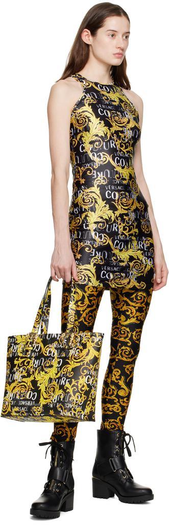 商品Versace|Black & Yellow Printed Tote,价格¥1536,第6张图片详细描述