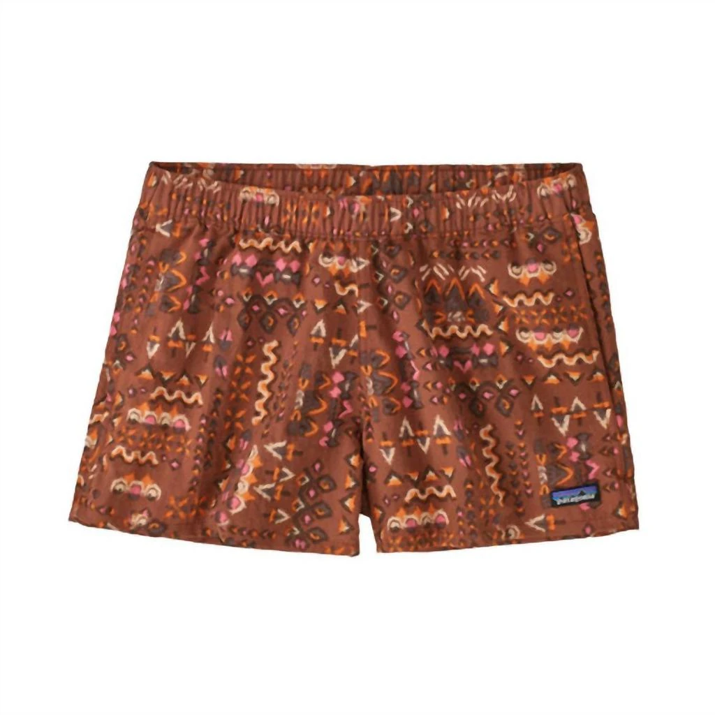 商品Patagonia|Women Barely Baggies Shorts 2 1/2" in Wandering Woods: Sisu Brown,价格¥422,第2张图片详细描述