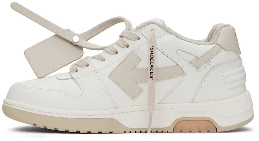 商品Off-White|White & Beige Out Of Office Sneakers,价格¥3172,第3张图片详细描述