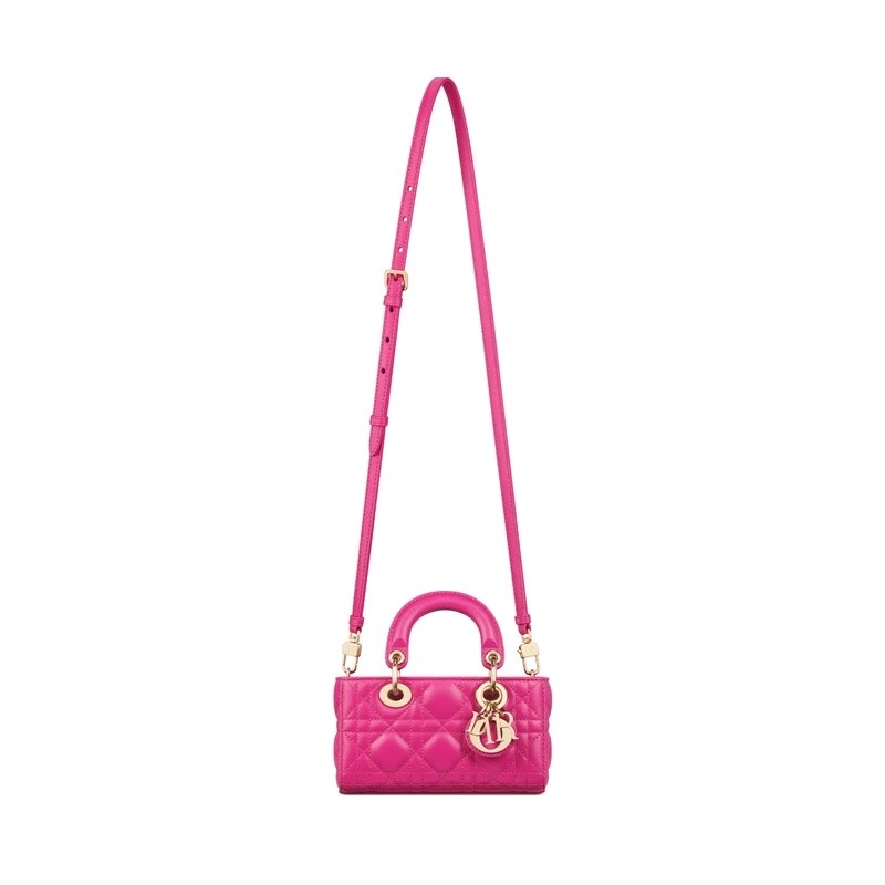 商品Dior|Dior 迪奥D-Joy系列女士粉色羊皮手提包,价格¥25142,第6张图片详细描述