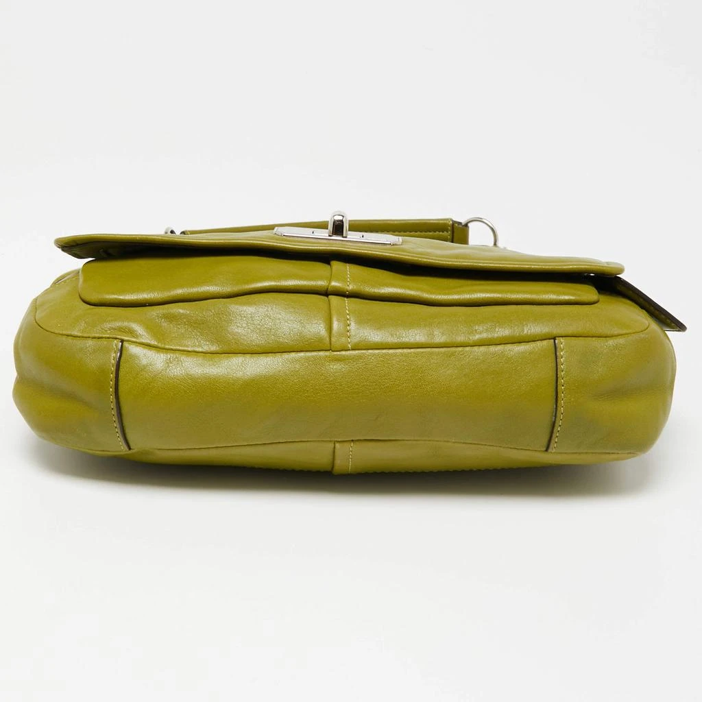 Coach Green Leather Turn-lock Flap Chain Shoulder Bag 商品