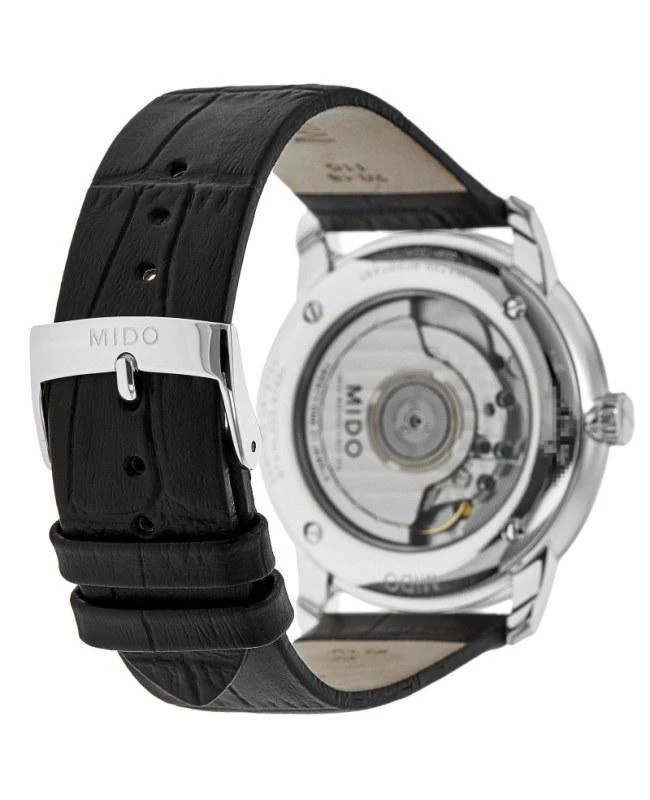 商品MIDO|Mido Baroncelli Heritage Gent White Dial Leather Strap Men's Watch M027.407.16.010.00,价格¥5463,第4张图片详细描述