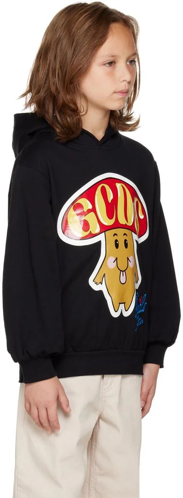 商品GCDS|Kids Black Graphic Hoodie,价格¥442,第2张图片详细描述