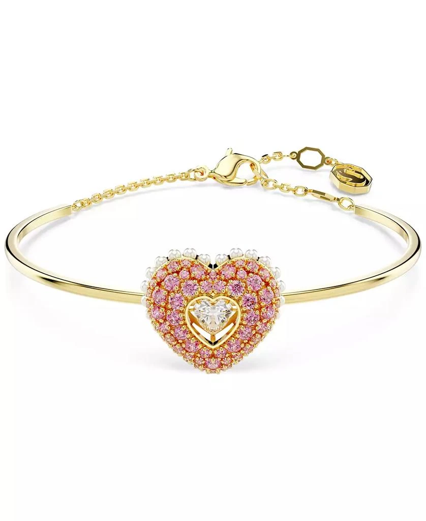 商品Swarovski|Gold-Tone Hyperbola Heart Bangle Bracelet,价格¥1199,第1张图片