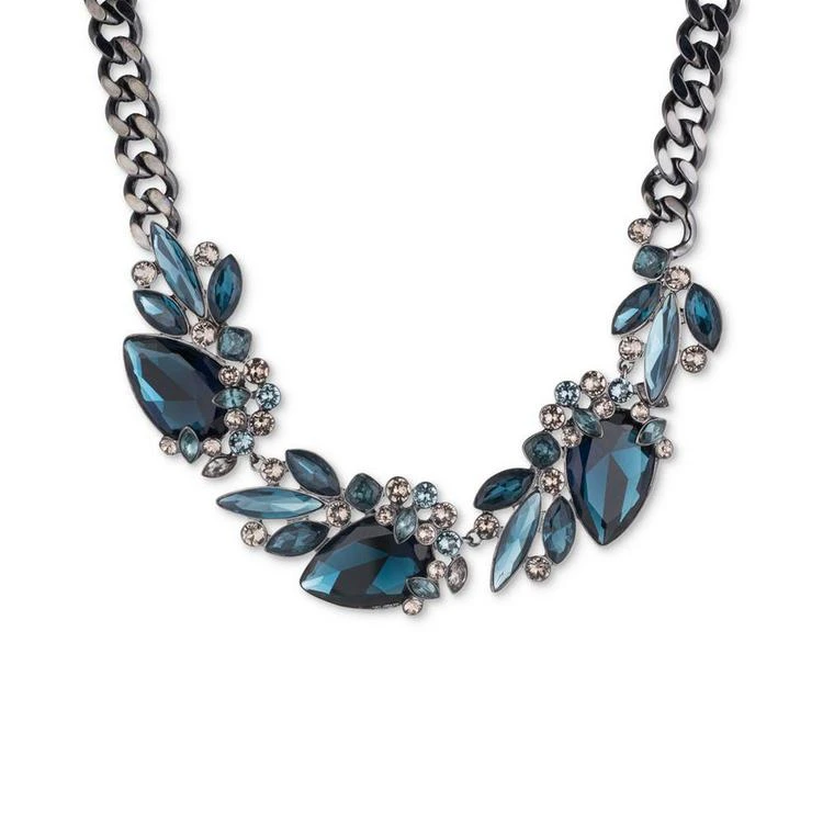 商品Givenchy|Hematite-Tone Clear & Blue Crystal Statement Necklace,价格¥1018,第1张图片