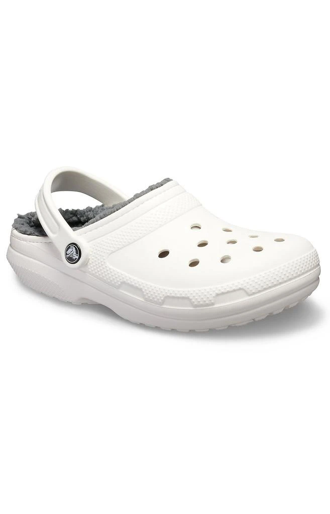 商品Crocs|Classic Lined Clog - White/Grey,价格¥221,第1张图片