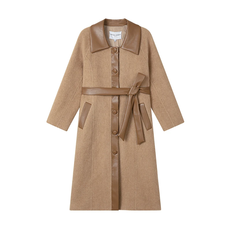 Delphine驼色高级感气质长款优雅羊毛大衣 | Delphine Wool Coat - Camel 商品