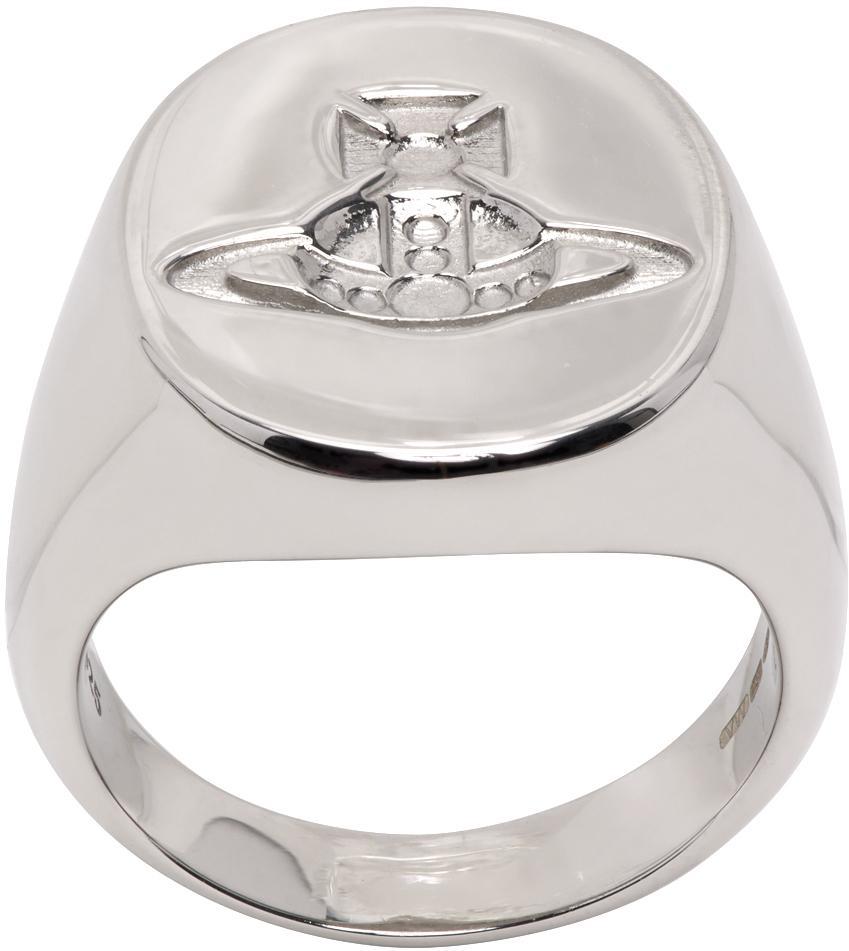 商品Vivienne Westwood|Silver Engraved Ring,价格¥1801,第1张图片