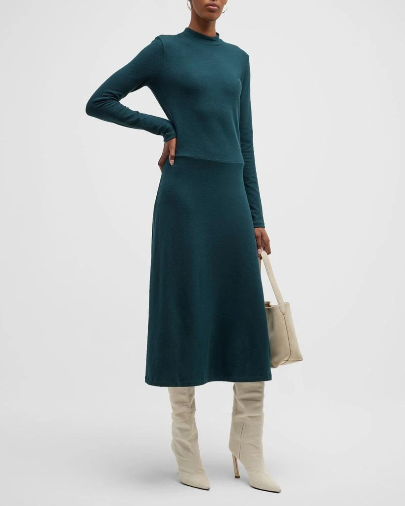 商品Vince|Long-Sleeve Mock-Neck Midi Knit Dress,价格¥1876,第4张图片详细描述