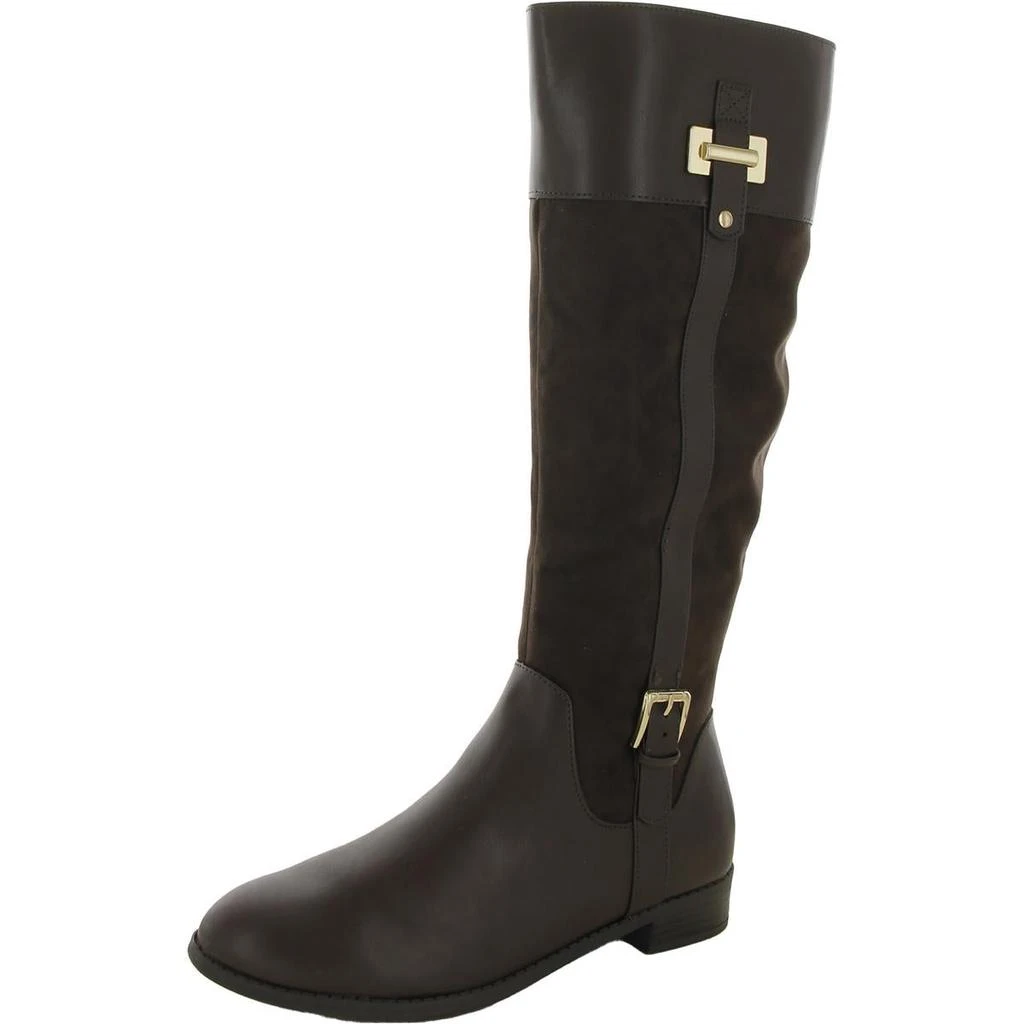 商品Karen Scott|Karen Scott Womens Deliee Faux Leather Wide Calf Riding Boots,价格¥54,第3张图片详细描述