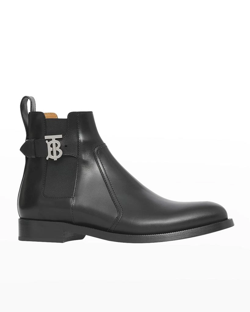 商品Burberry|Men's Luke Leather Chelsea Boots,价格¥3940,第2张图片详细描述