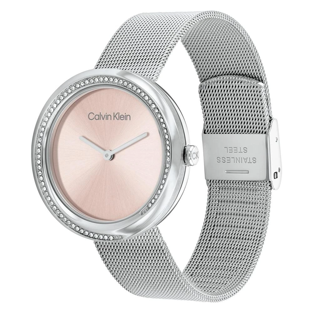 商品Calvin Klein|Women's Stainless Steel Mesh Bracelet Watch 34mm,价格¥1276,第2张图片详细描述