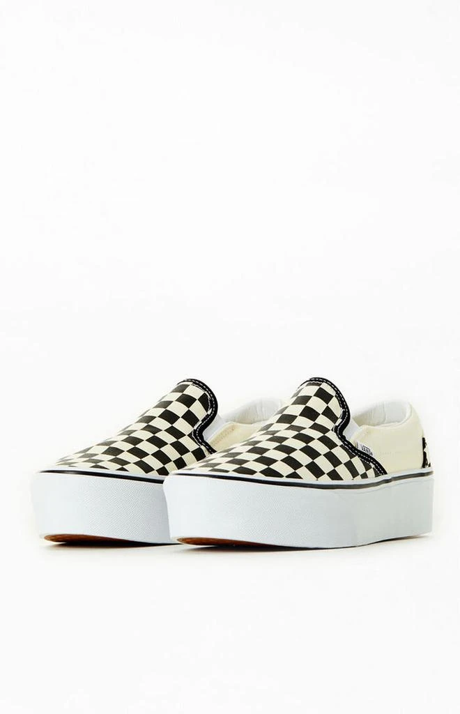 Black & White Slip-On Platform Sneakers 商品