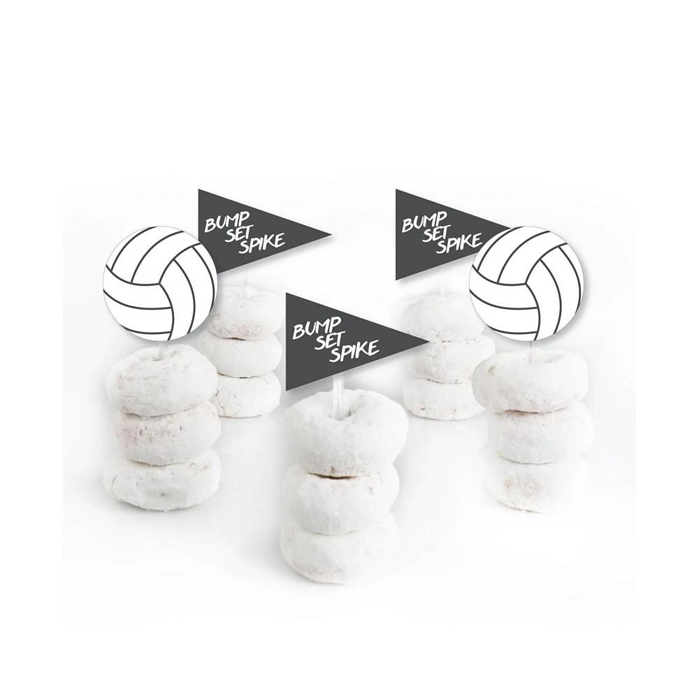 商品Big Dot of Happiness|Bump, Set, Spike - Volleyball - Dessert Cupcake Toppers - Treat Picks - 24 Ct,价格¥119,第2张图片详细描述