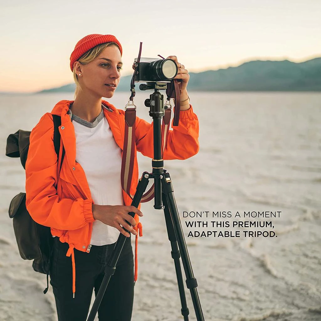 商品Kodak|PhotoGear 63” Camera Tripod & Monopod, 2-in-1 Camera Tripod Stand W/Remote & 360° Ball Head,价格¥963,第2张图片详细描述