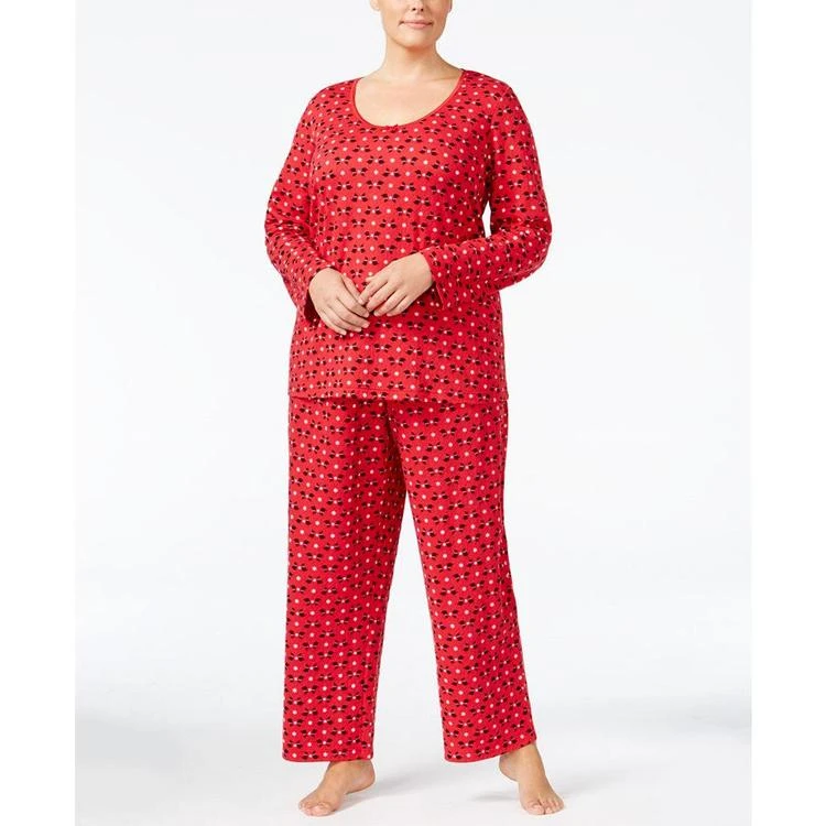 商品Charter Club|Plus Size Printed Knit Pajama Set, Created for Macy's,价格¥198,第1张图片