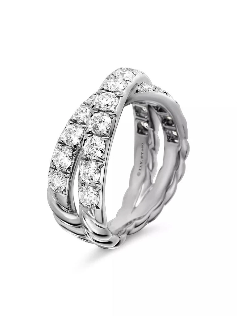 商品David Yurman|DY Crossover Band Ring in Platinum,价格¥54198,第4张图片详细描述