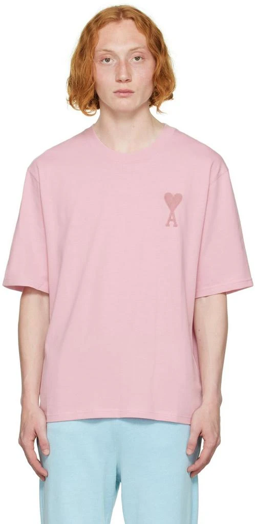 商品AMI|Pink Ami De Cœur T-Shirt,价格¥406,第1张图片