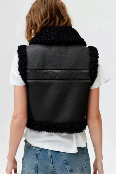 商品BDG|BDG Donald Faux Leather Moto Vest,价格¥192,第2张图片详细描述