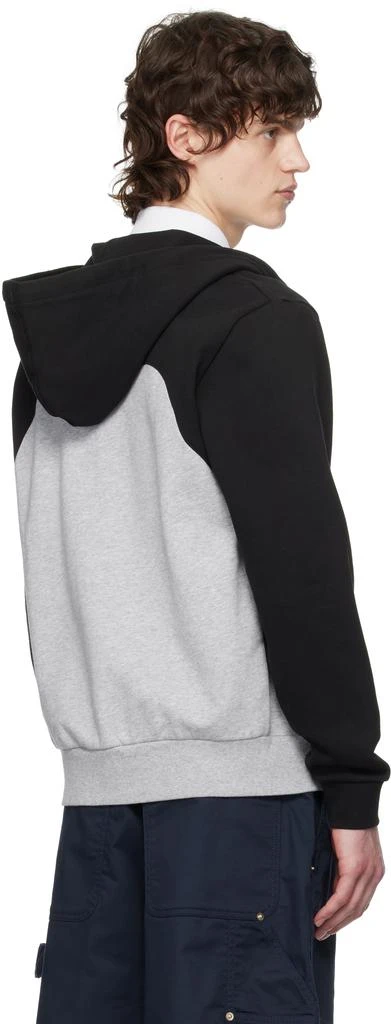商品Lacoste|黑色 & 灰色 Zipped Colour-Block 连帽衫,价格¥648,第3张图片详细描述