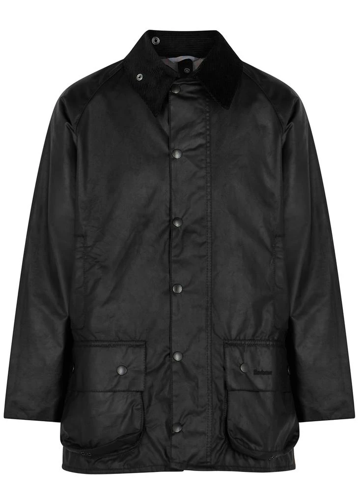 商品Barbour|Beaufort black waxed cotton jacket,价格¥2706,第1张图片