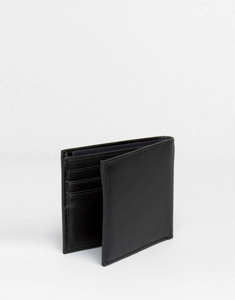 Tommy Hilfiger Eton mini billfold leather wallet in black商品第2张图片规格展示