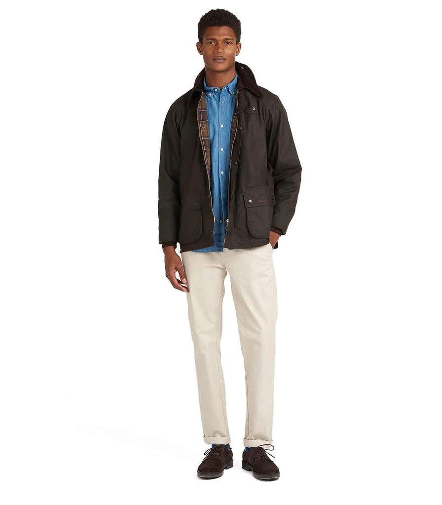 商品Barbour|Barbour Classic Bedale Wax Olive Green Jacket,价格¥3359,第2张图片详细描述