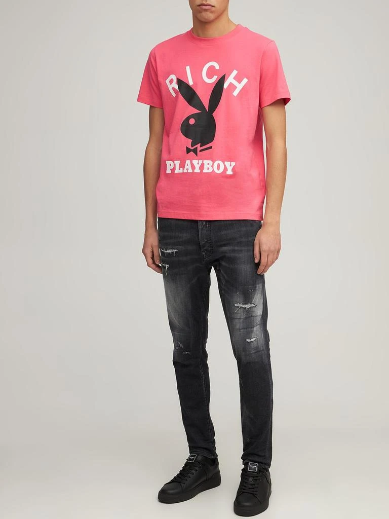 商品Richmond|Contrast Logo Cotton T-shirt,价格¥387,第1张图片详细描述