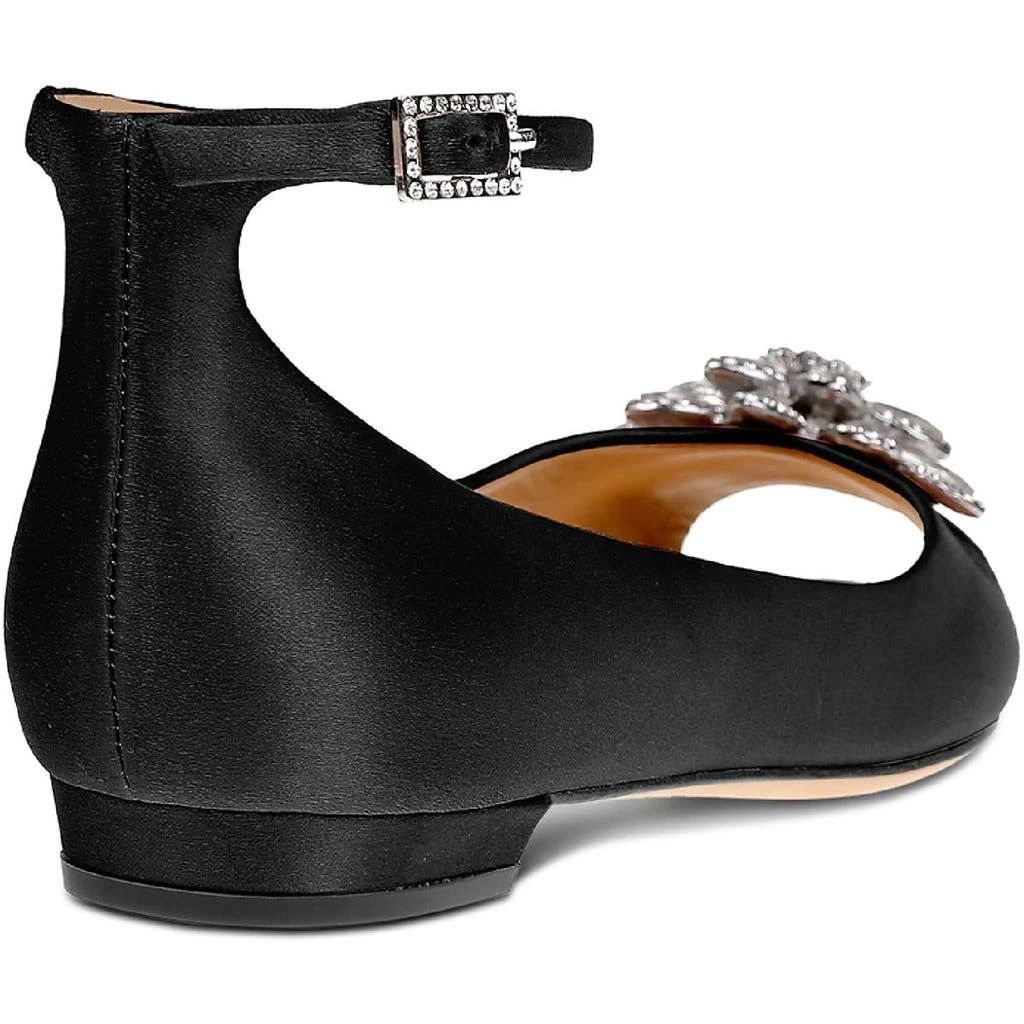商品Badgley Mischka|Badgley Mischka Womens KAIDENCE LEATHER EMBELLISHED Ankle Strap,价格¥237,第3张图片详细描述