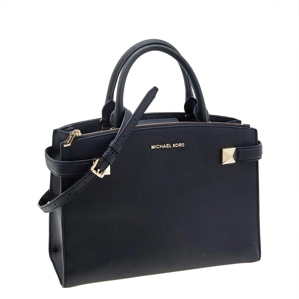 商品[二手商品] Michael Kors|MICHAEL Michael Kors Black Leather Medium Karla East West Tote,价格¥1069,第3张图片详细描述