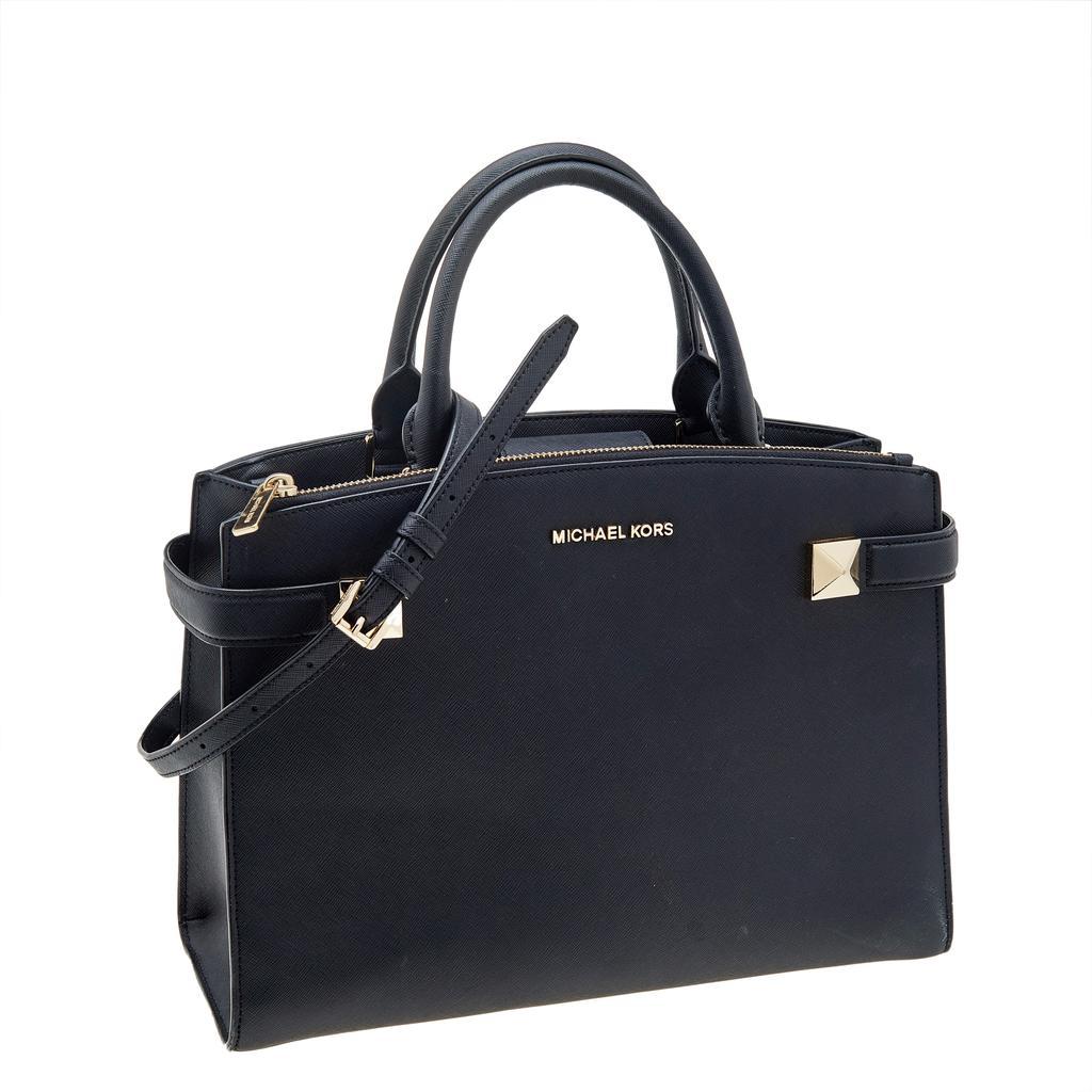 商品[二手商品] Michael Kors|MICHAEL Michael Kors Black Leather Medium Karla East West Tote,价格¥1033,第5张图片详细描述